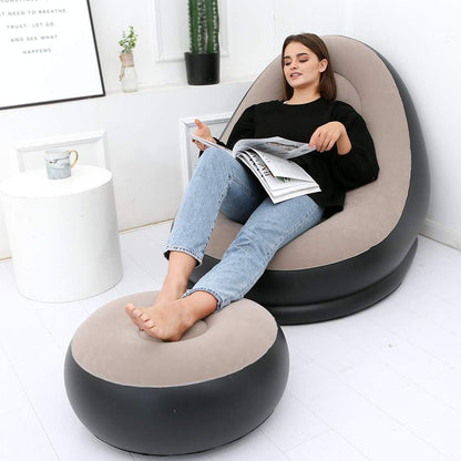 SOFA INFLABLE CON OTTOMAN