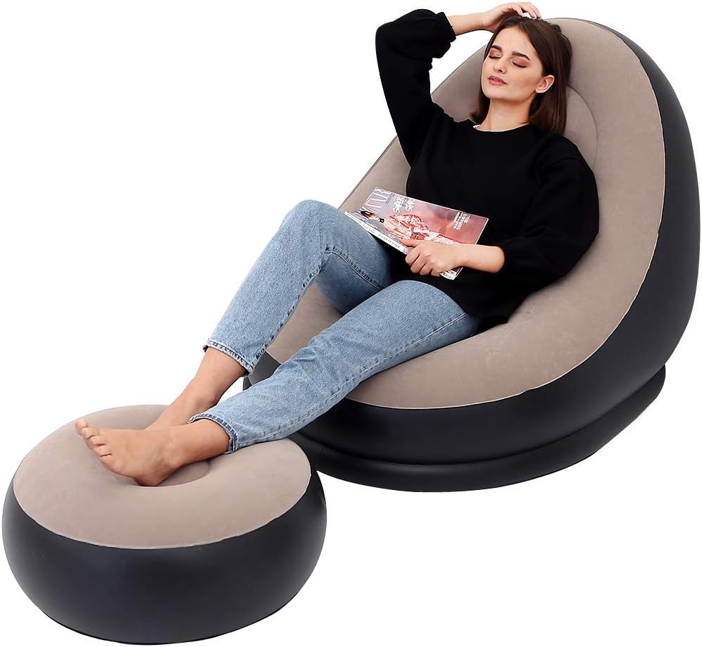SOFA INFLABLE CON OTTOMAN