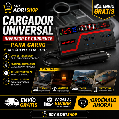 ⚡ CARGADOR UNIVERSAL INVERTER PARA VEHÍCULO