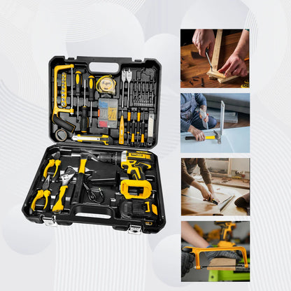 🔨 SET DE TALADRO RECARGABLE 48V CON 2 BATERÍAS + KIT DE HERRAMIENTAS 🔨