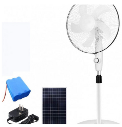 ⚡ VENTILADOR SOLAR RECARGABLE CON PANEL SOLAR (16 PULGADAS)⚡